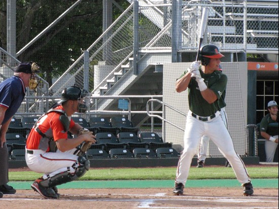 Nathan Melendres at the Orange-Green World Series on Monday.