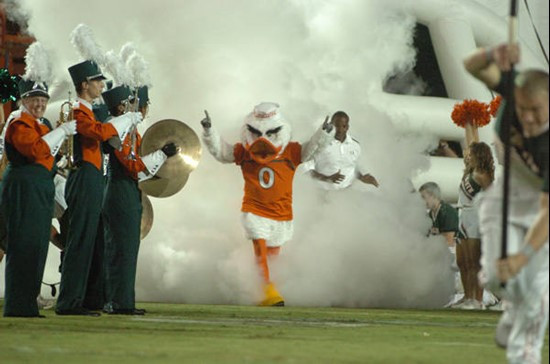 The University of Miami Hurricanes open their season against Texas A&M at the Orange Bowl on September 20, 2007.