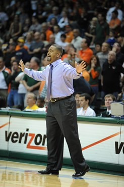 University of Miami Hurricanes head coach, Frank Haith, and the Canes play host to 2010 NCAA Final Four participant West Virginia at the BankUnited...