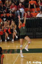 Hurricanes Fall in Volleyball Action to USF, 3-1