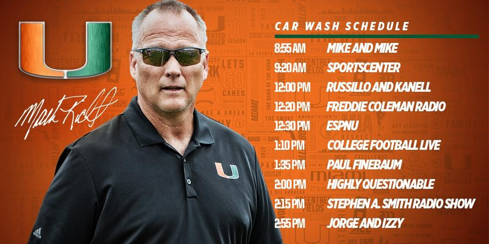 Richt Set to go Through the ESPN Car Wash on Tuesday