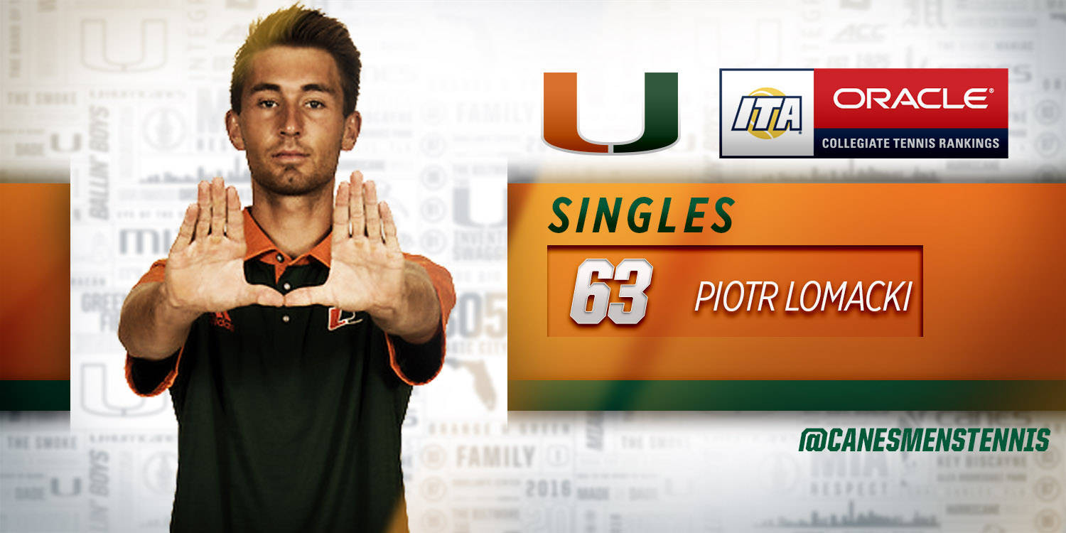 Lomacki Rises 23 Spots in ITA Singles