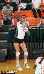 Miami Volleyball Upends North Carolina, 3-1