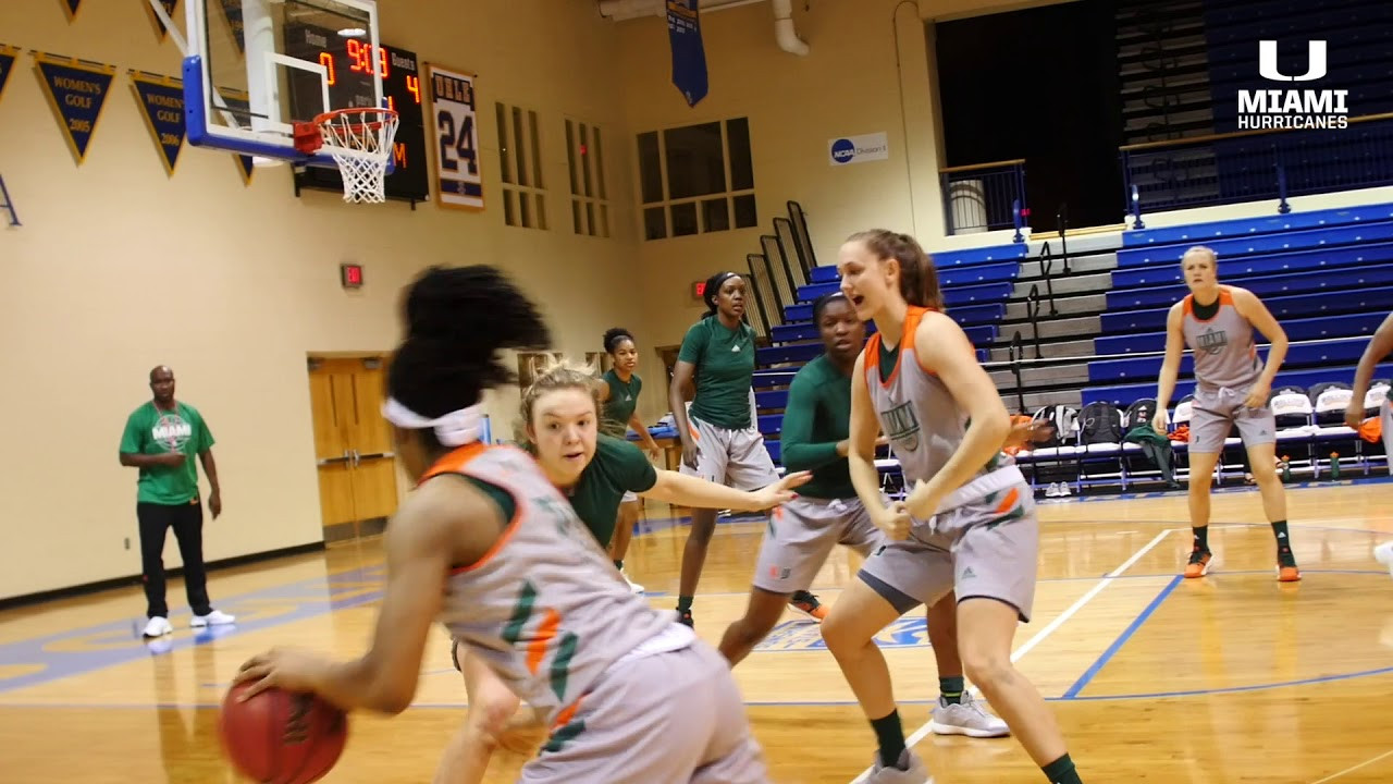 Canes WBB Practice & Happy Birthday to coach