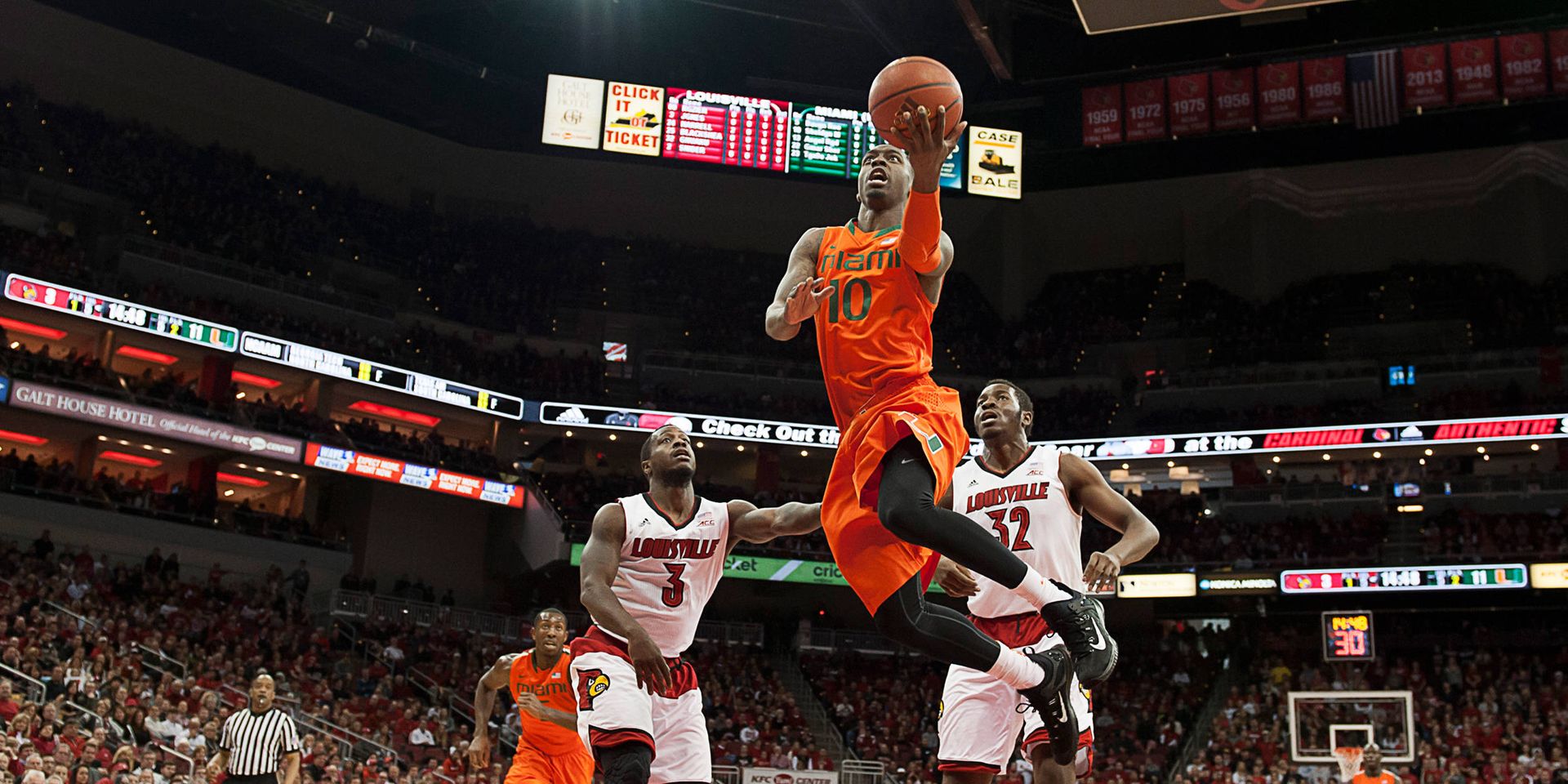 @CanesHoops Falls At Louisville, 55-53