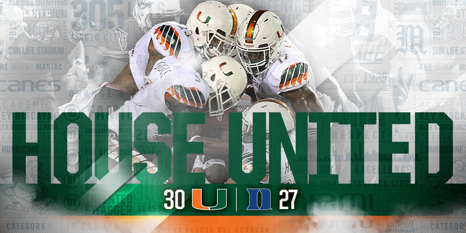 Canes Beat Duke on Unbelievable Last Second Play