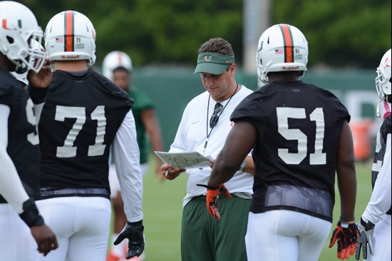 Mark D'Onofrio goes over assignments with the defense