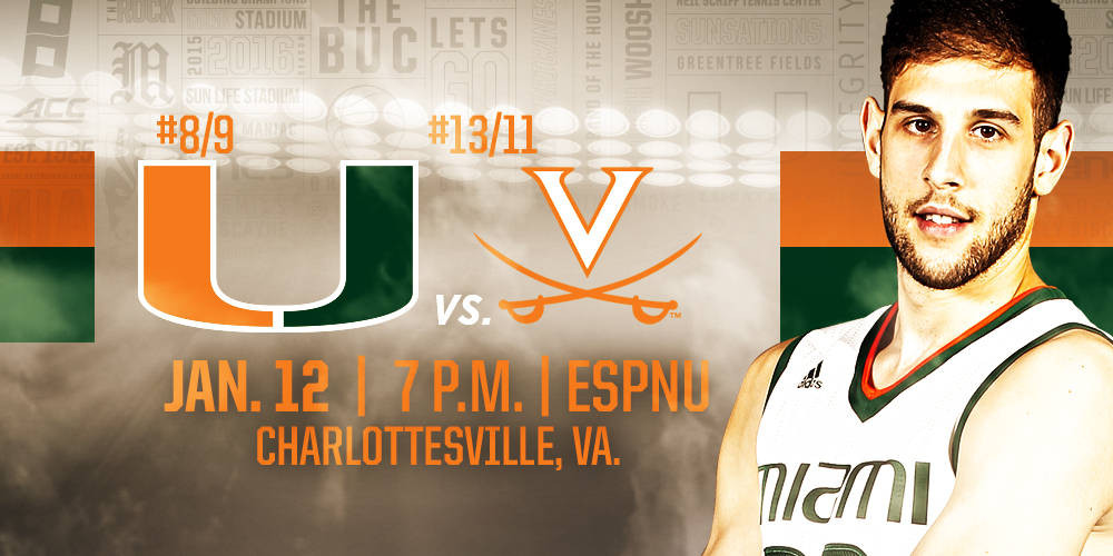 Game Day: #8/9 Miami at #13/11 Virginia