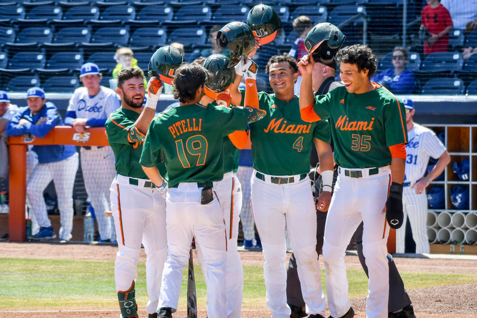 Pitelli Powers No. 17 Miami to Sweep over Duke