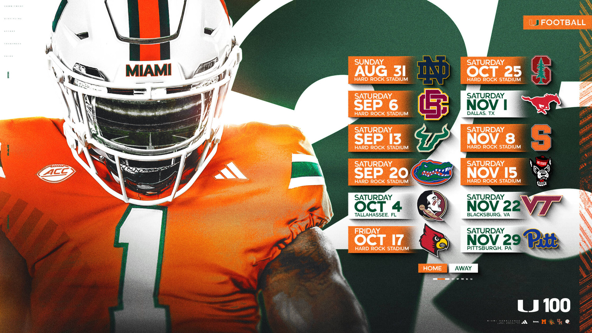 Miami Football 2025 Schedule Announced