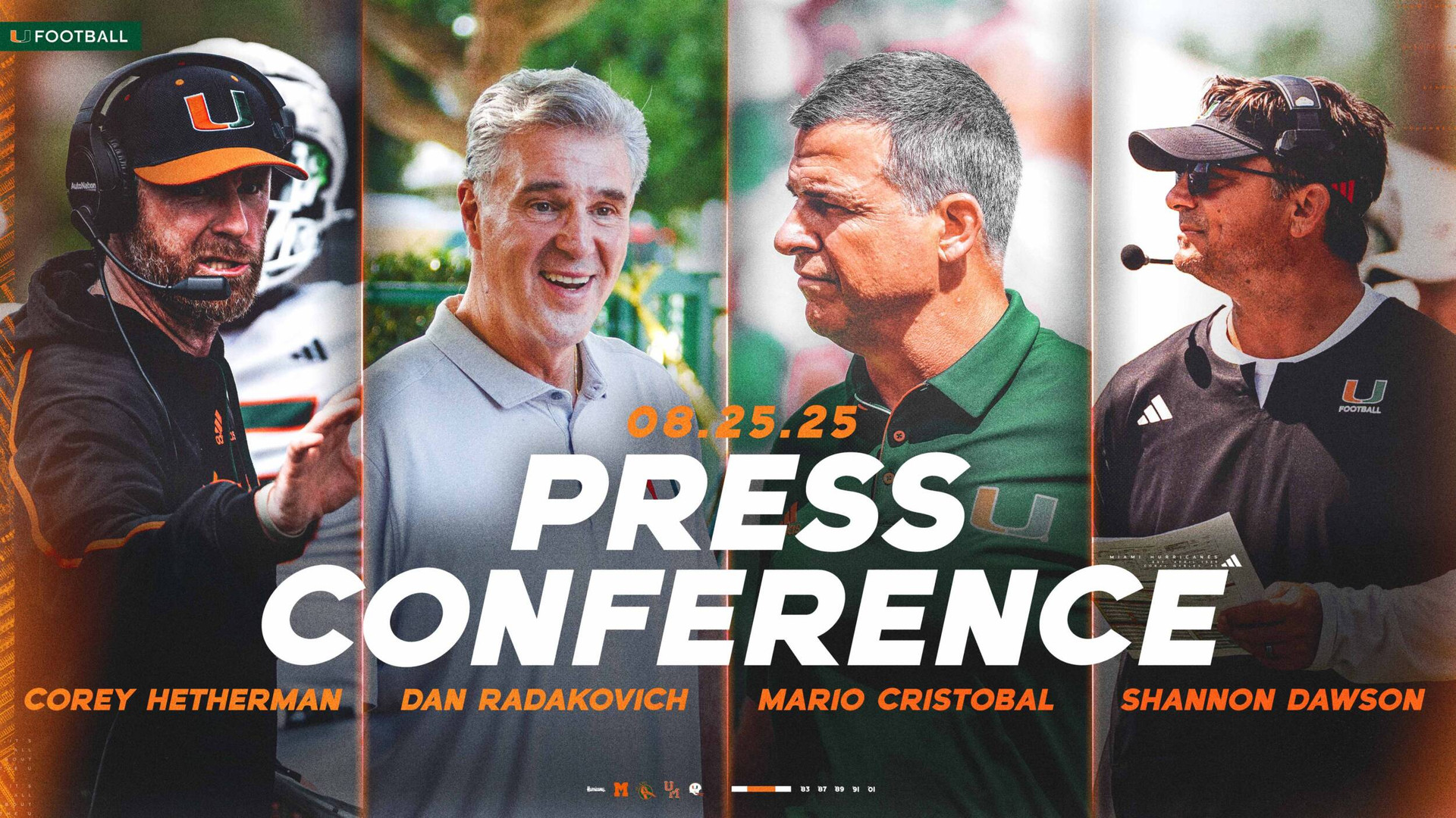 Miami Hurricanes Football Weekly Media Availability | 2:30 PM | 8.25.25
