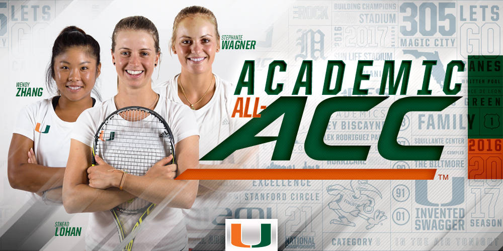 Zhang, Lohan & Wagner Earn All-ACC Academic Honors