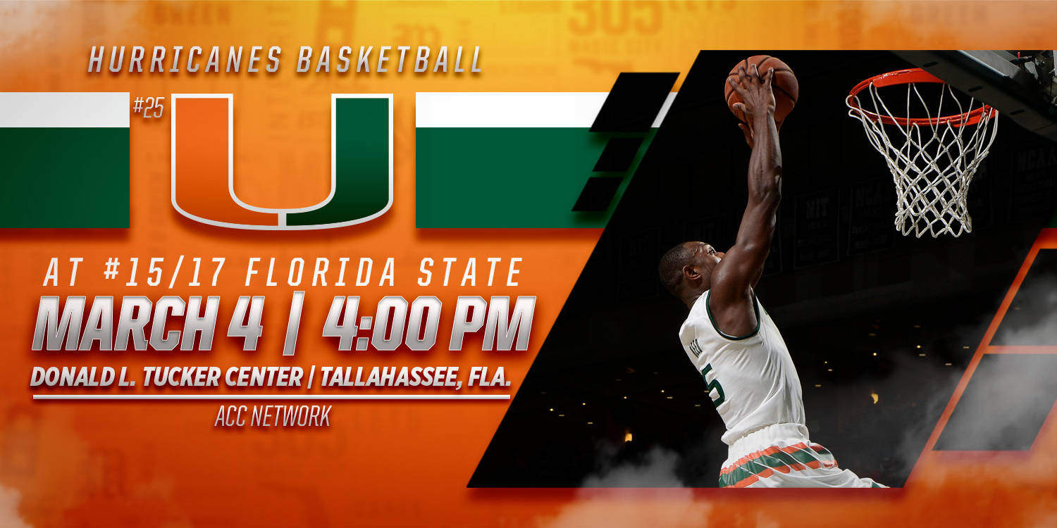 Game Day: No. 25 UM at No. 15/17 FSU -March 4