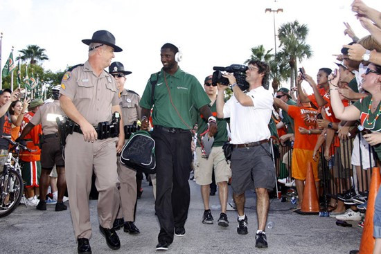 2011 Miami Hurricanes Football vs Ohio State Hurricane Walk Jacory Harris