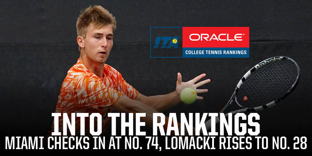 Canes Enter ITA Poll, Lomacki Jumps to No. 28