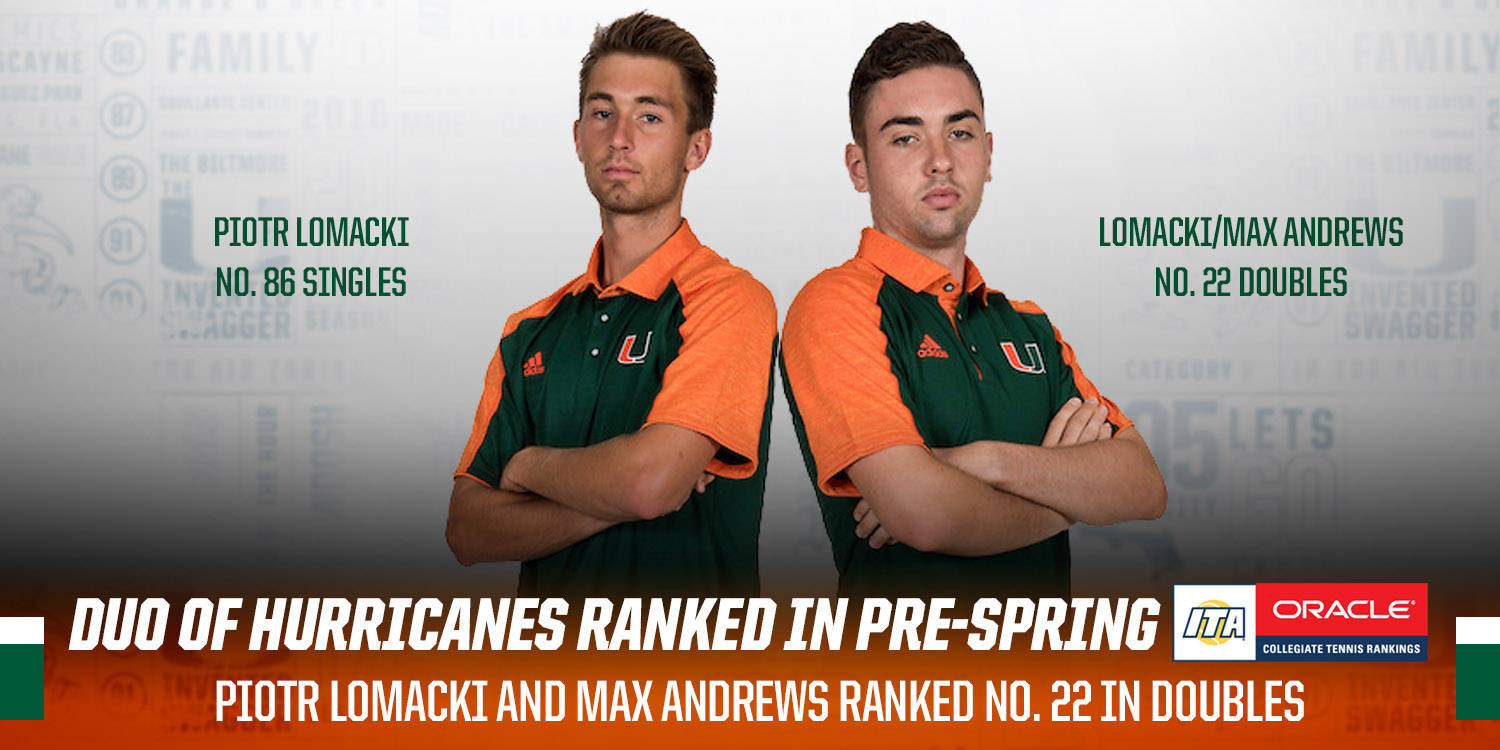 Lomacki and Andrews Ranked in ITA Pre-Spring Polls