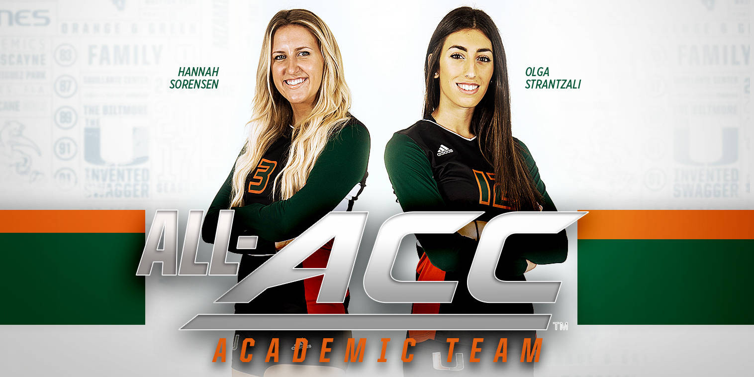 Two Hurricanes Named Volleyball All-ACC Academic