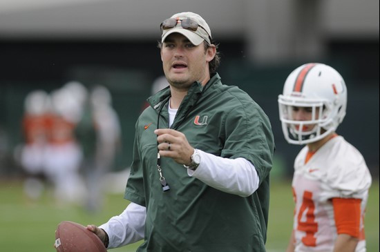 Wide receivers coach Brennan Carroll