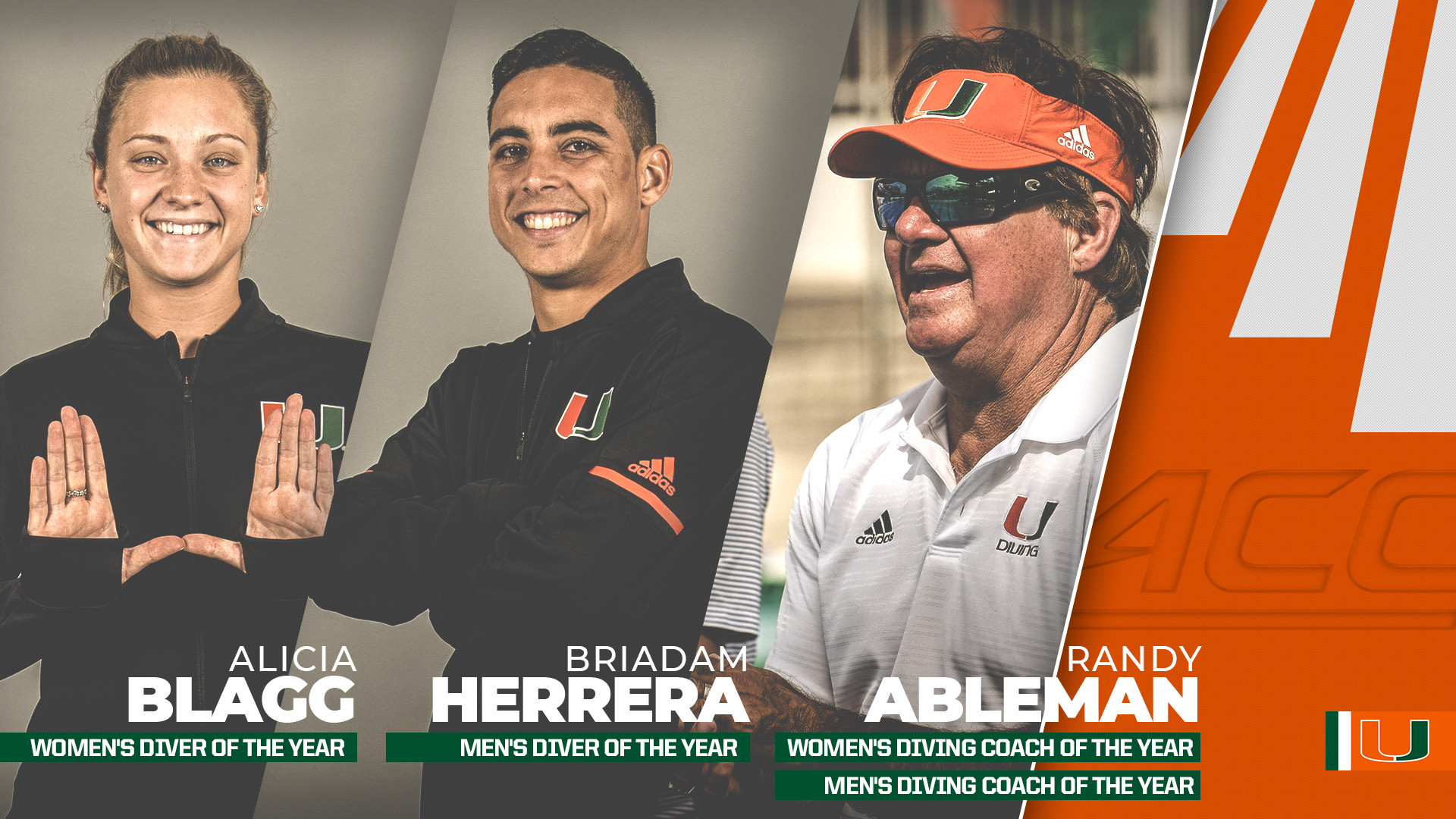 Hurricanes Sweep ACC Diving Awards