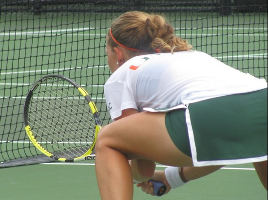 Bianca Eichkorn Saturday at the Neil Schiff Tennis Center.