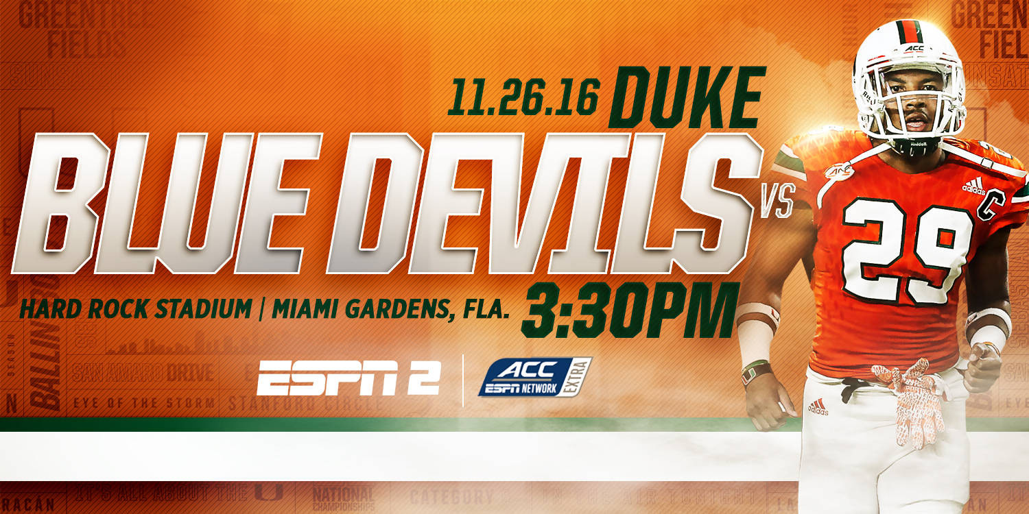 Football Hosts Duke on Senior Day