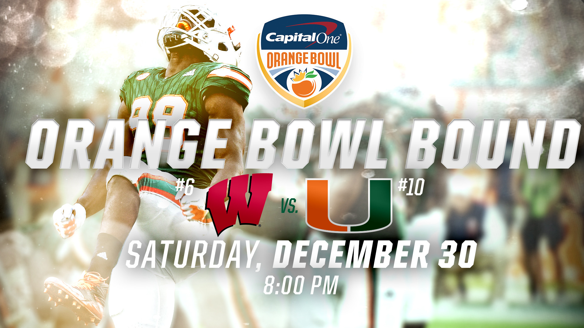 Miami to Play Wisconsin in Capital One Orange Bowl