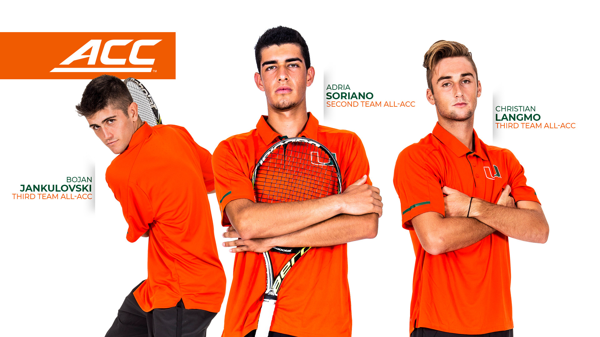 Soriano, Jankulovski and Langmo Garner All-ACC Recognition