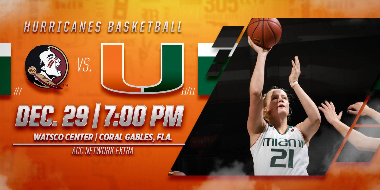 @CanesWBB Opens ACC Play vs. No. 7 Florida State