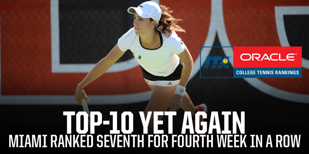 @CanesWTennis Stays at No. 7 in ITA Rankings