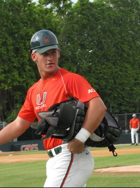 Yasmani Grandal at the Orange-Green World Series Wednesday afternoon at Alex Rodriguez Park.