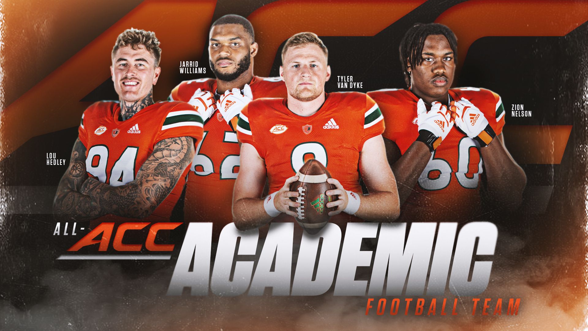 Four Named to All-ACC Academic Football Team