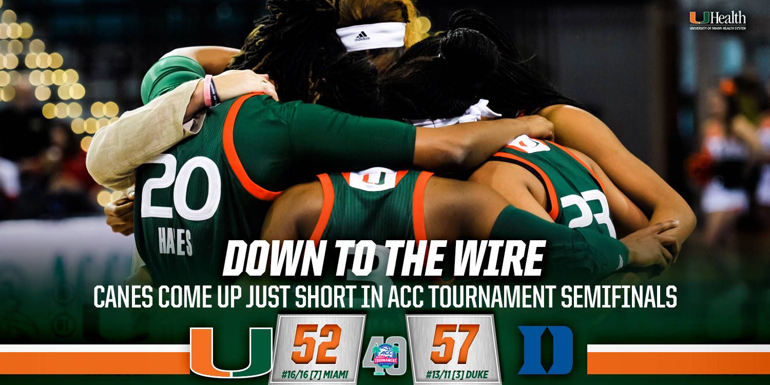 @CanesWBB Edged in ACC Semis by No. 13/11 Duke
