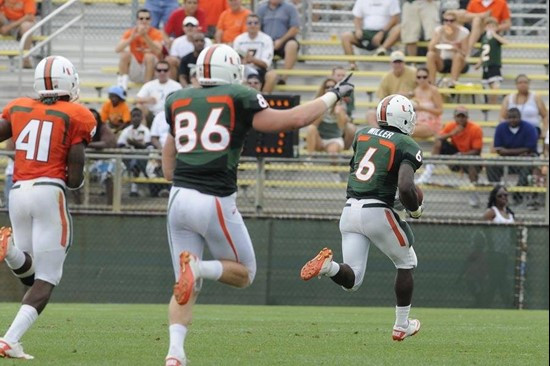 One of Lamar Miller's 3 Touchdowns at the 2011 Miami Hurricanes Spring Football Game @ Lockhart Stadium