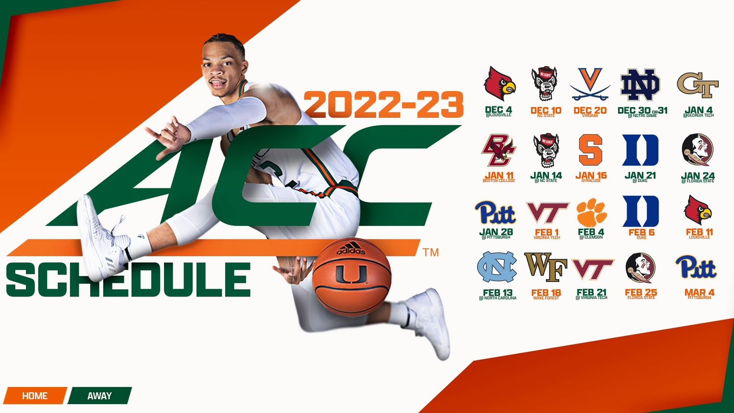 ACC announces 2022-23 men's basketball schedule - The Miami Hurricane