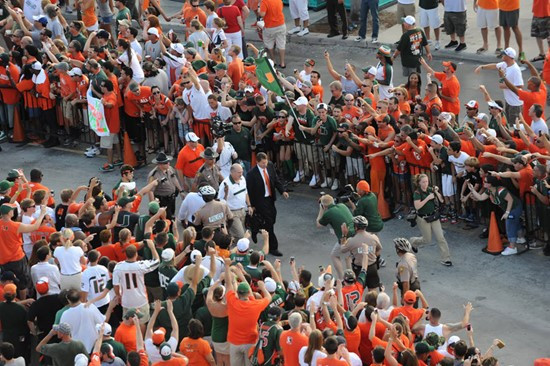 2011 Miami Hurricanes Football vs Ohio State Hurricane Walk