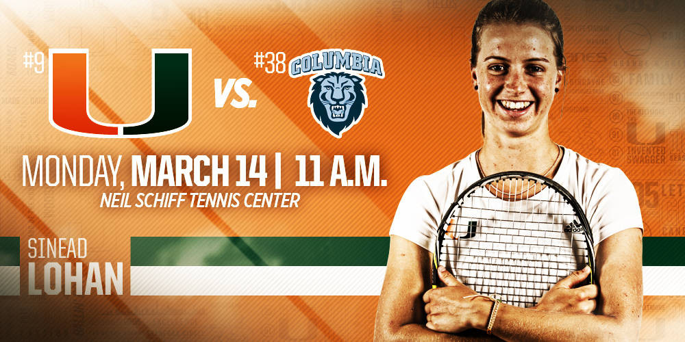 @CanesWTennis to Host No. 38 Columbia