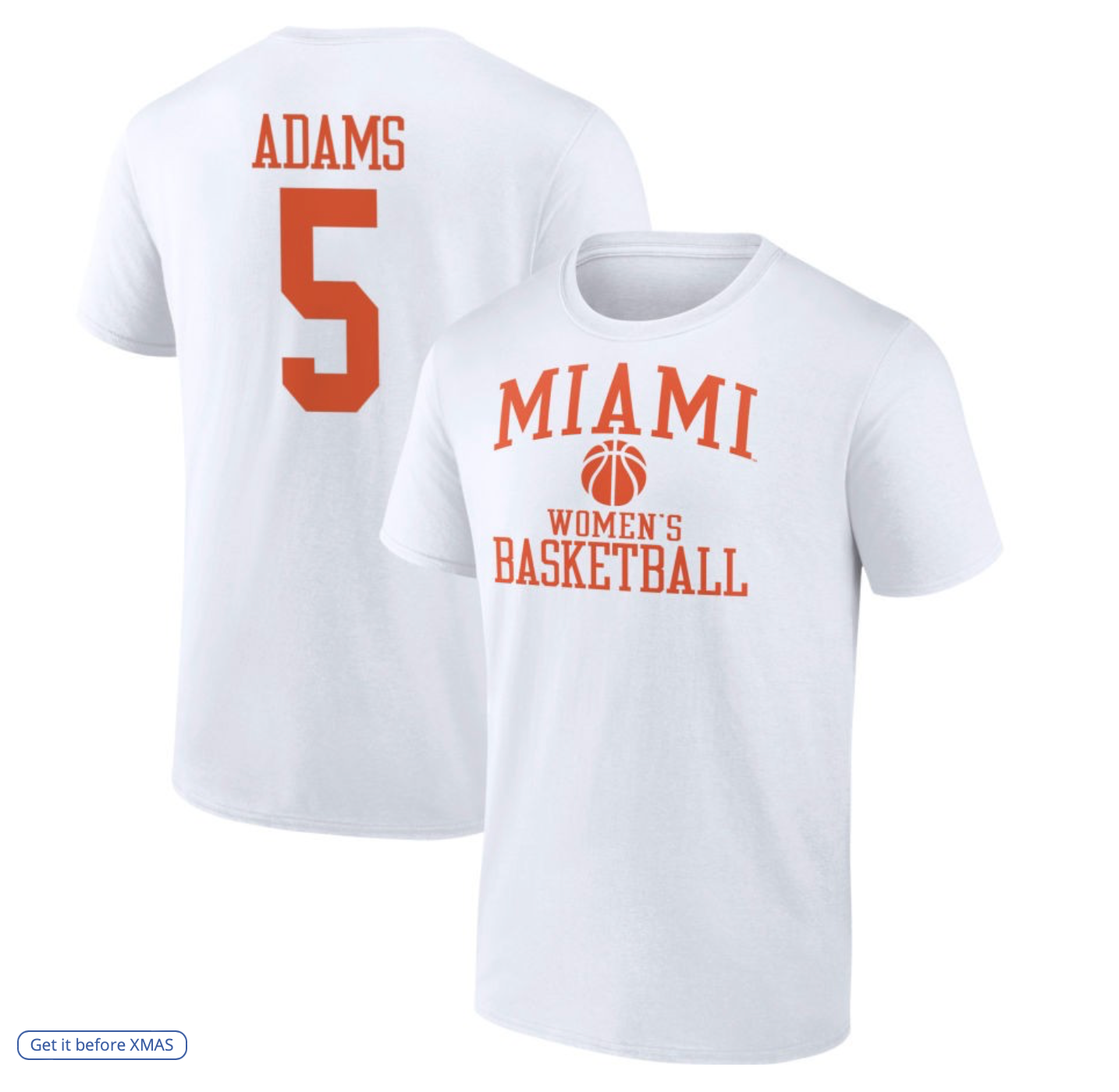 Men's Fanatics Branded White Miami Hurricanes Women's Basketball T-Shirt