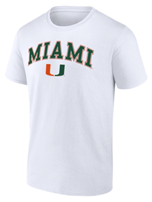 White Miami Hurricanes Campus T-Shirt