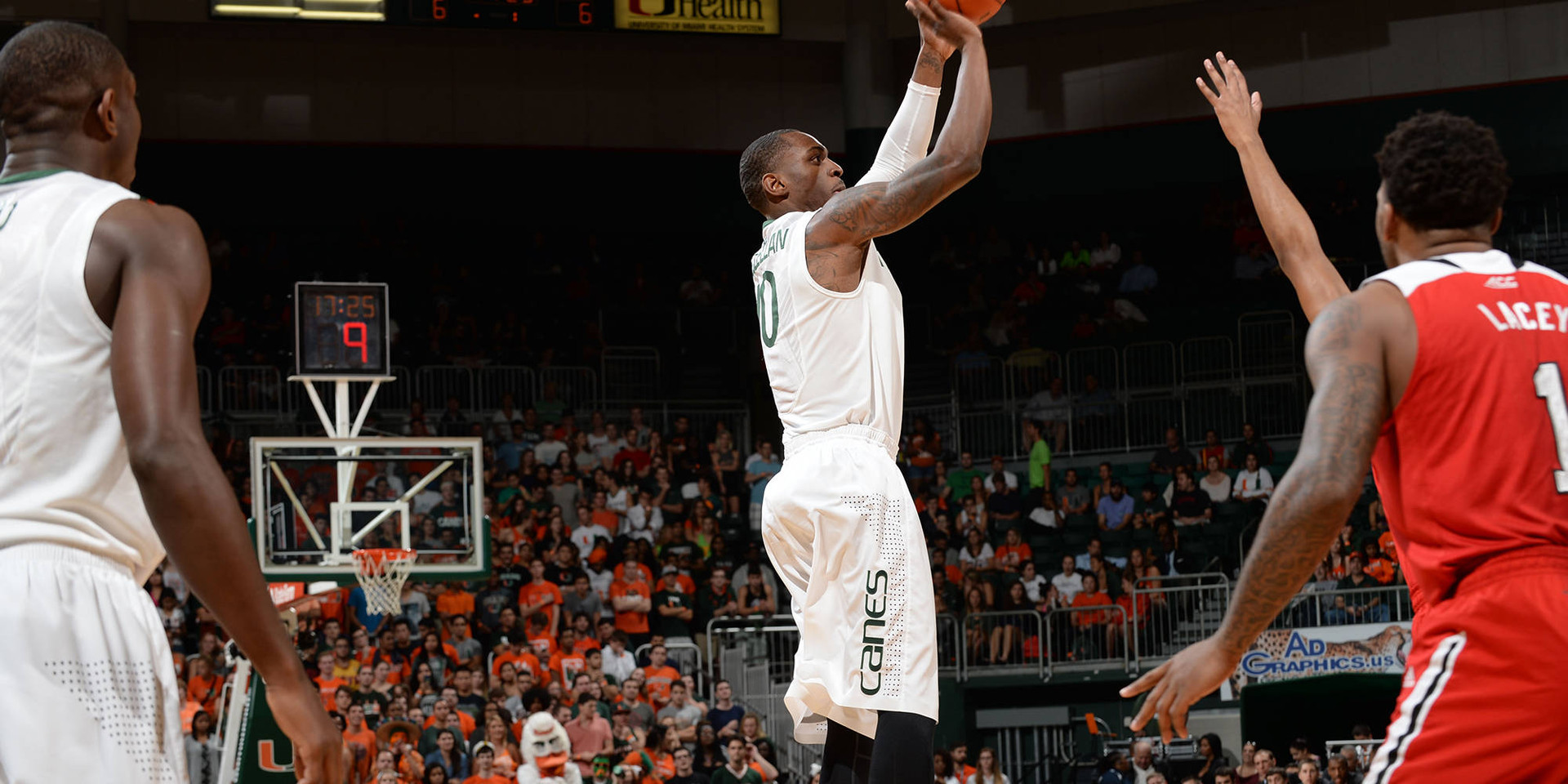 McClellan's 16 Leads @CanesHoops to 65-60 Win