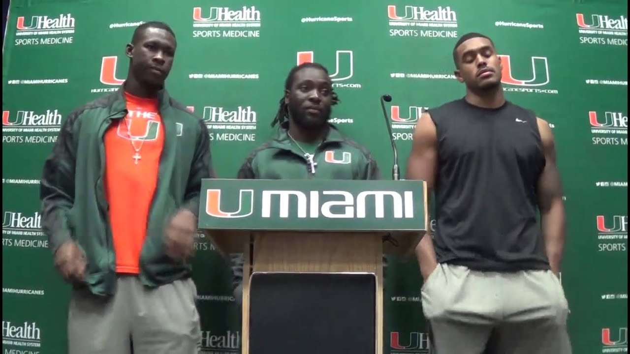 Allen Hurns, Dallas Crawford, and Kacy Rodgers II Postgame Virginia