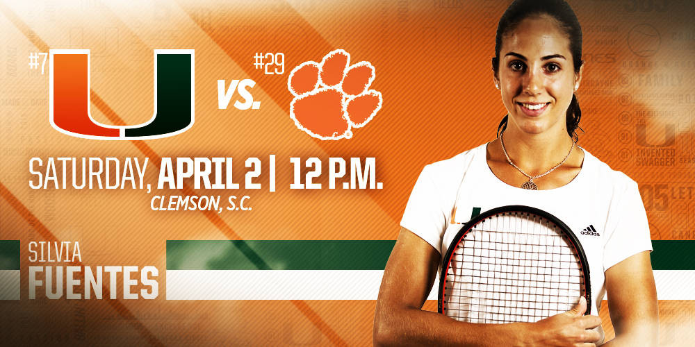 @CanesWTennis Travels to No. 29 Clemson