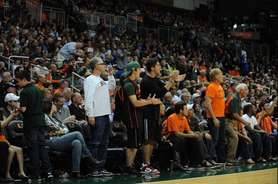 The University of Miami Hurricanes played the Duke Blue Devils at the BankUnited Center on February 13, 2011. Photo by Steven Murphy/SPN
