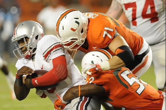 2011 Miami Hurricanes Football vs Ohio State Anthony Chickillo