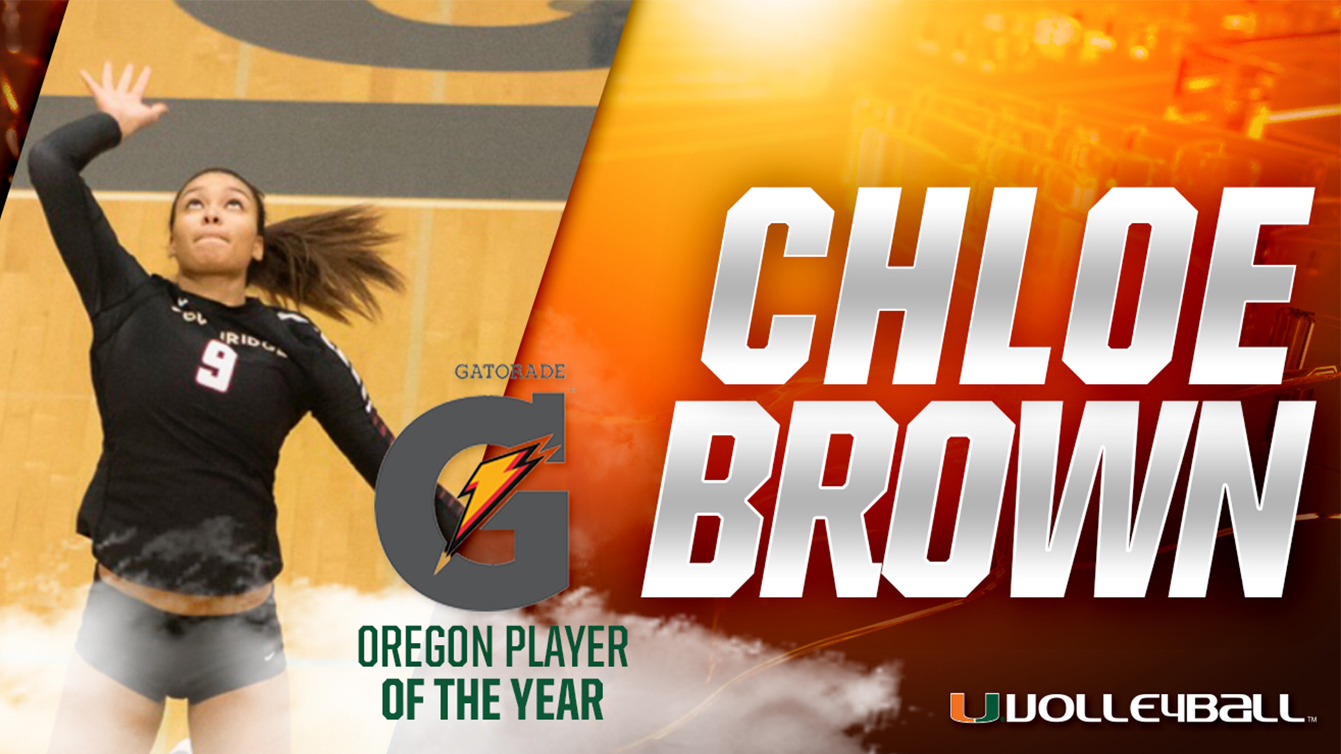 Brown Named Gatorade Oregon Volleyball Player of the Year