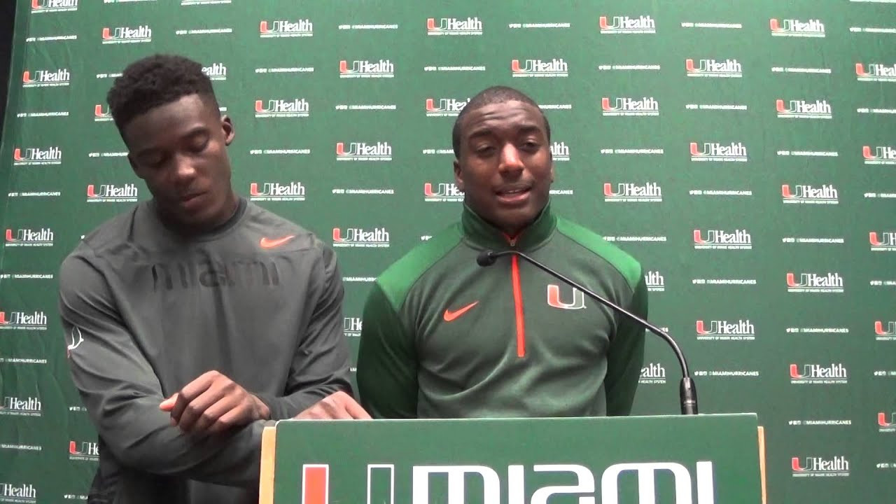 Running Back Duke Johnson and Wide Receiver Phillip Dorsett - Post Game Versus FSU