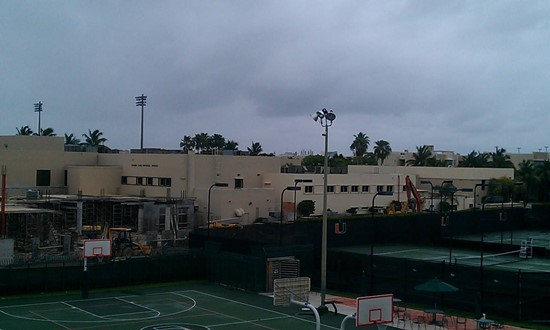 Construction on the Schwartz Center for Athletic Excellence - May 01, 2012.