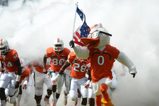 The University of Miami plays against their ACC rival Florida State Seminoles in a game at Sun Life Stadium on October 20, 2012. Photo by Steven...
