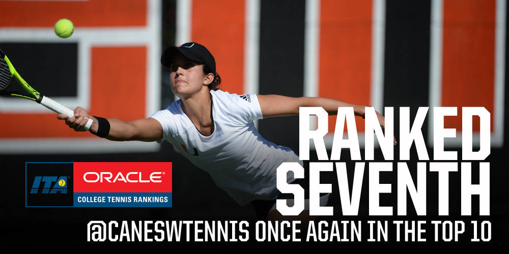 @CanesWTennis Ranked No. 7 Nationally