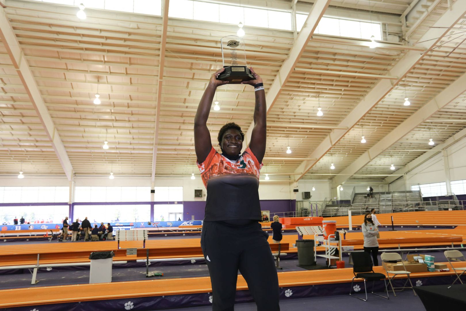 Ajagbe Defends ACC Field MVP and Shot Put Title