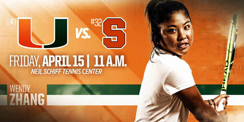 @CanesWTennis to Host No. 32 Syracuse